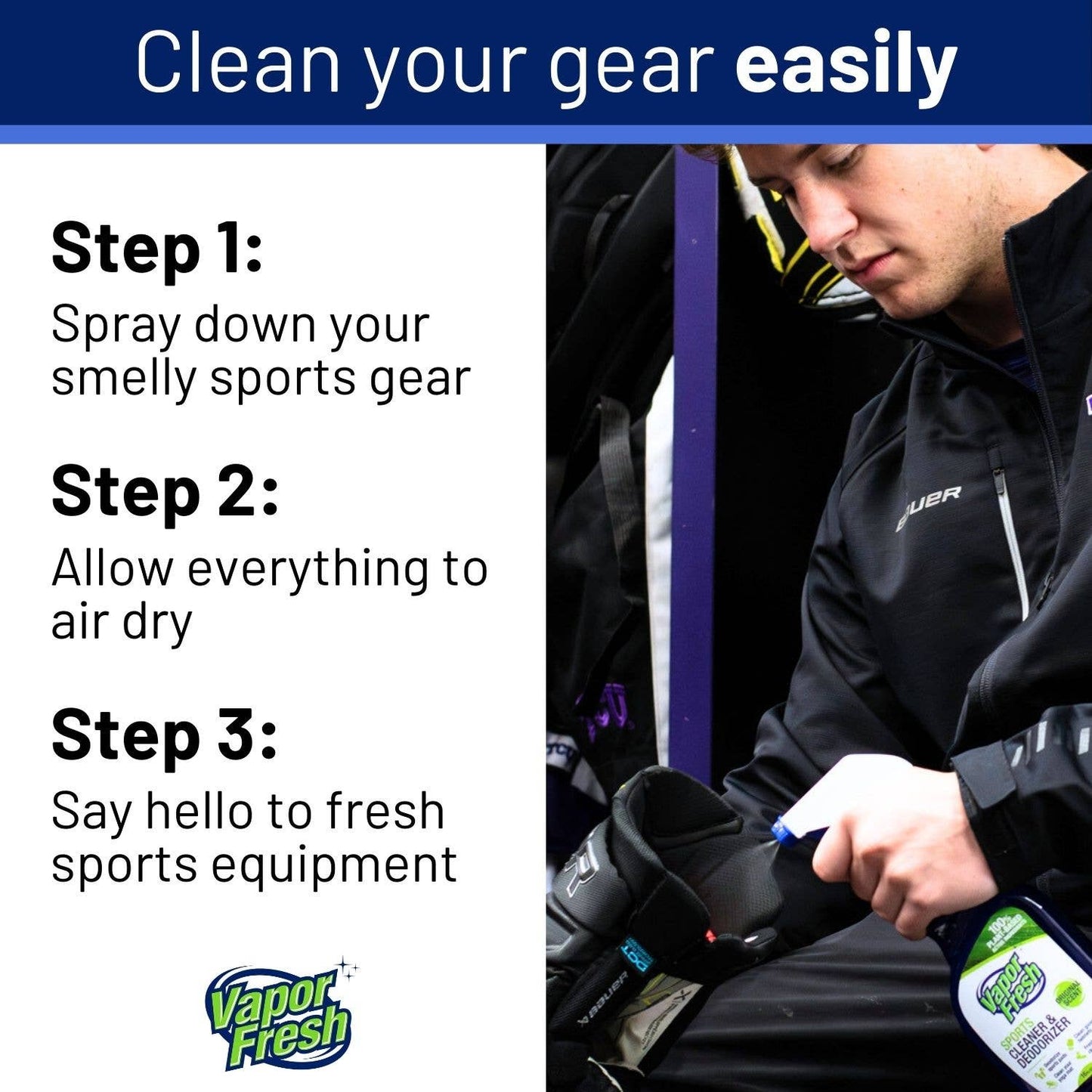 Vapor Fresh® Sports Cleaner and Deodorizer Spray, 16 oz