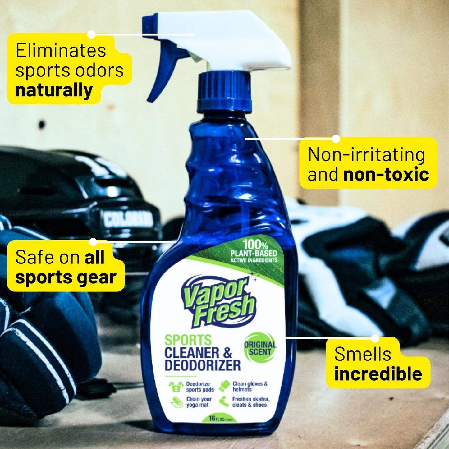 Vapor Fresh® Sports Cleaner and Deodorizer Spray, 16 oz