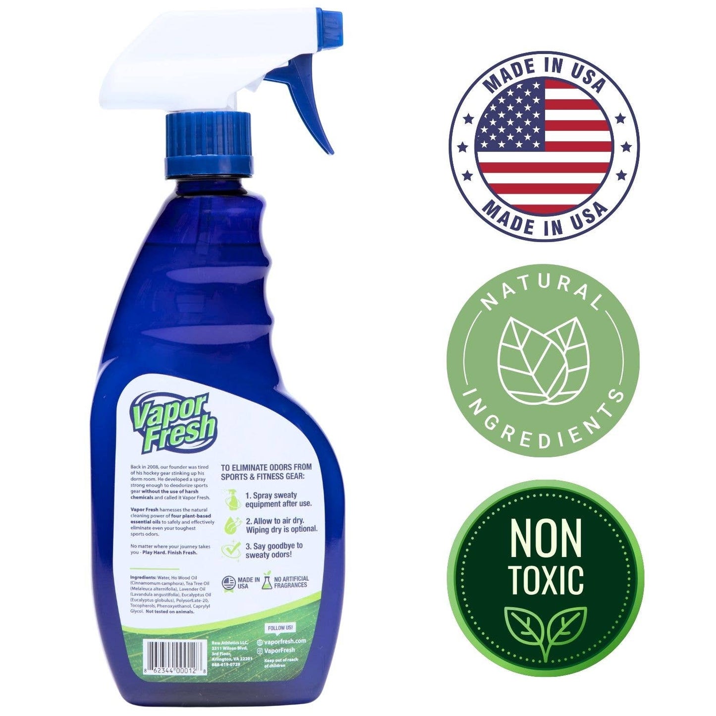 Vapor Fresh® Sports Cleaner and Deodorizer Spray, 16 oz